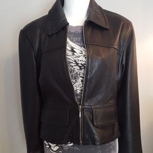 Vintage Express Black Leather Jacket